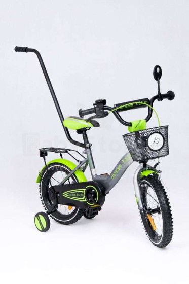 Elgrom Tomabike Platinum  14 SILVER/GREEN1  Bērnu divritenis (velosipēds)