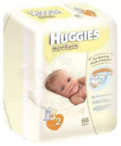 Huggies Newborn Elite Soft Art.041544267 sauskelnės naujagimiams 4-7kg, 66vnt