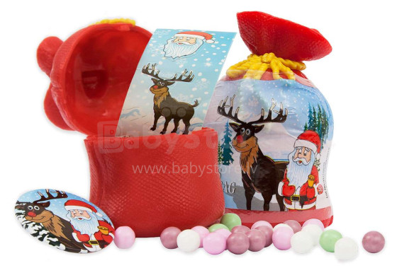 Bip Santas's Surprise Bag Art.B25284 Kalėdų senelio krepšys su saldainiais 1vnt