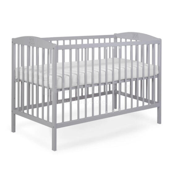 La Bebe™ Kids Wood Cot Tomi 7 Art.92445 Grey Vaikiška medinė lovelė 120x60 cm