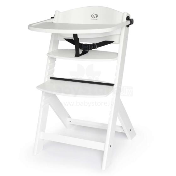 KinderKraft Enock 92567 baltos medienos maitinimo kėdė