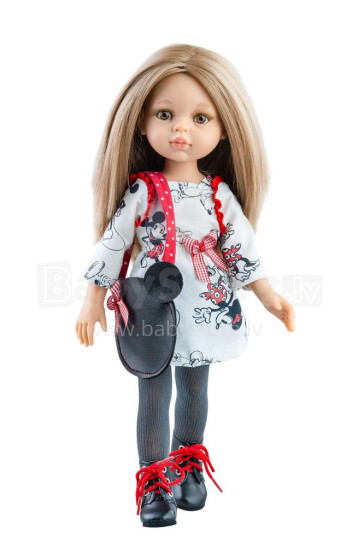 Paola Reina Carla Art.04437  Модная виниловая кукла с шёлковыми волосами и ванильным ароматом, ручная работа