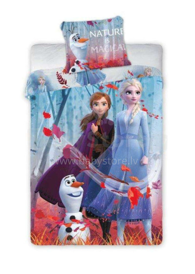 Faro Tekstylia Disney Bedding Art.026 Frozen patalynės medvilnės patalynės komplektas 160x200cm