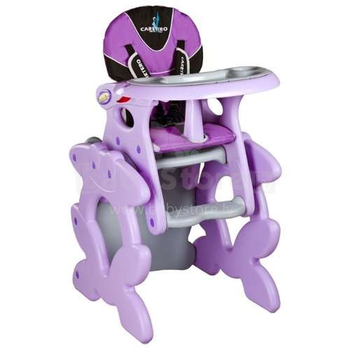 Caretero Primus 2 in1 Col.Purple barošanas krēsliņš + galdiņš