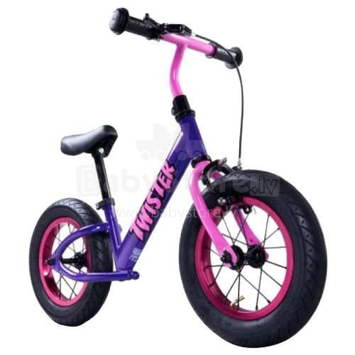 Caretero Toyz Bike Twister Col. Purpurinis vaikiškas motoroleris su metaliniu rėmu 12 "