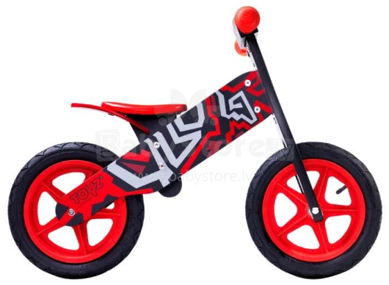 Caretero Toyz Wooden Bike Zap Col.Red Детский велосипед/бегунок с деревянной рамой