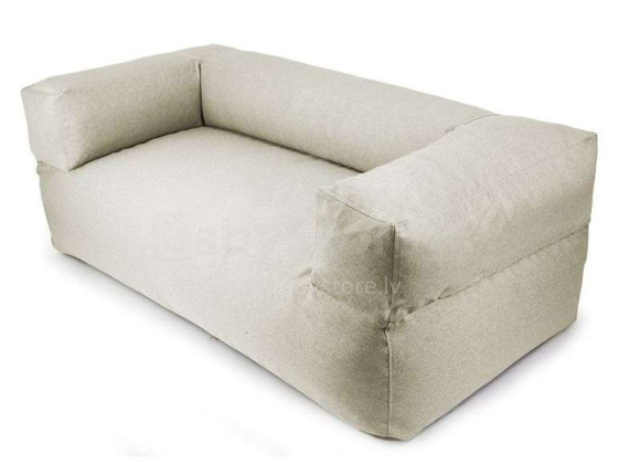 Pusku sofa „Moog OX Col.“. Smėlio spalvos sėdmaišis, pūstukai, minkšti sėdmaišiai
