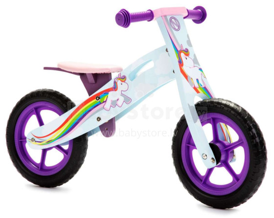 Aga Design Art.93393 Unicorn Детский велосипед/бегунок с резиновыми колёсами