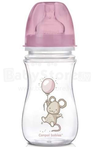Canpol Babies Little Cutie Art.35/219 Pudelīte ar silikona knupīti antikolika, 240 ml (0+ mēn.)