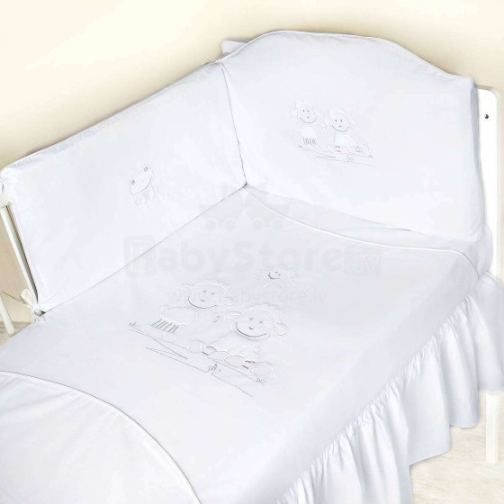MimiNu Sheep White Комплект постельного белья из 3 частей 135x100 cм