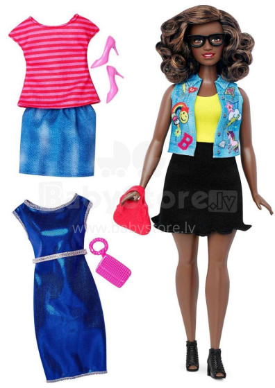 Mattel Barbie Fashionistas Doll Art.DTD96 Lelle Barbija ar drebītem