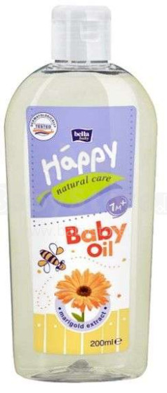 Kūdikių aliejus „Happy Natural Care“ su medetkomis, 200ml