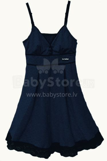 La Bebe™ Nursing Cotton Mia Art.93906 Navy Blue Nightgown