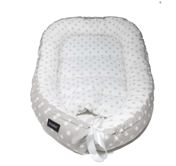 La Bebe ™ Babynest Art.9420 Pilkas lizdas - kokonelis naujagimiams