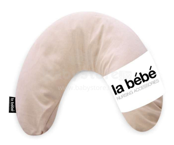 La Bebe™ Mimi Nursing Cotton Pillow Art.9421 Beige Travel Pillow, size 19x46 cm