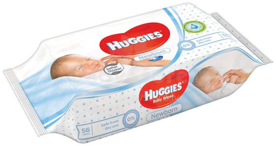 Huggies Newborn Art.41562766 Влажные салфетки  56  шт.