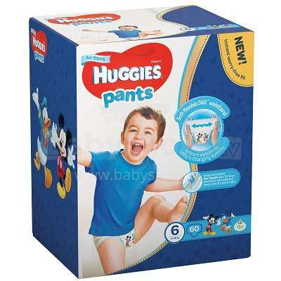 Huggies Pants S6 Art.41564142 Трусики-подгузники для мальчиков в коробке (15-25кг) 60шт.