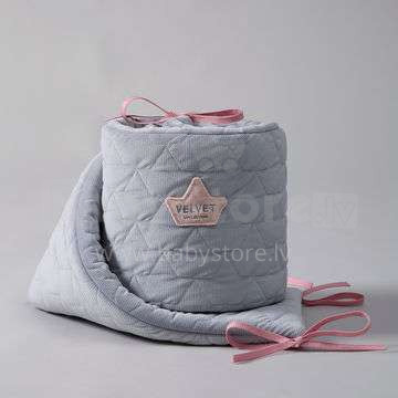 La Millou Velvet Collection Bed Bumper Dark Grey Art.95345