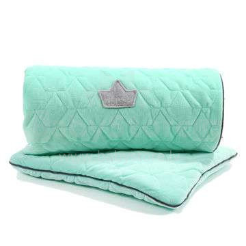 La Millou Velvet Collection Set Blanket&Mid Pillow  Mint Art.95356 Высококачественное детское одеяло и подушка
