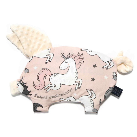 La Millou Pig Pillow Unicorn Ecru Art. 95373 Высококачественная детская подушка (30x45 см)