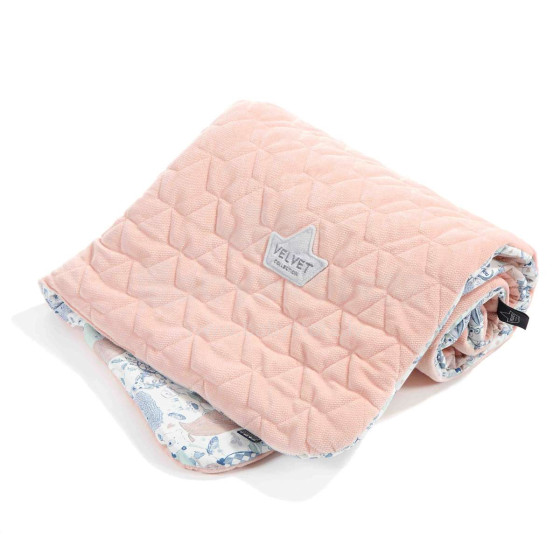 La Millou Velvet Collection Captain Toddler Blanket  Powder Pink Art.95378