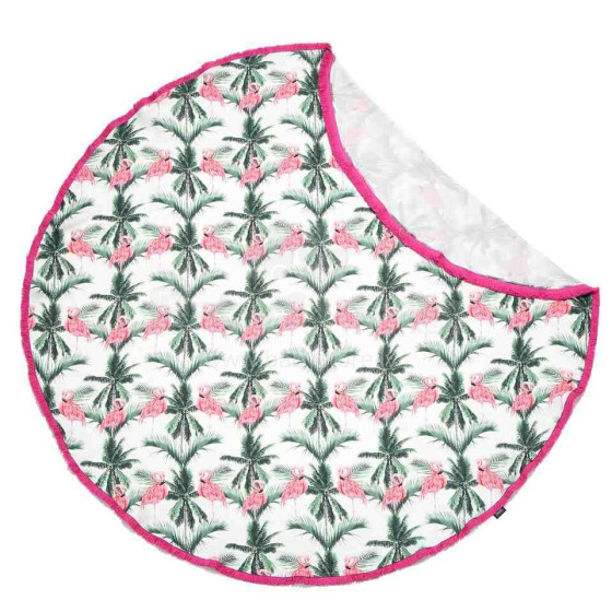 La Millou Bamboo Round Swaddle Flamingo Art.95417 Высококачественное детское одеяло из бамбука (140 см)