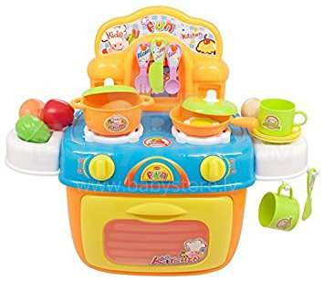 „Berry Toys“ mano pirmoji nešiojama virtuvė „Orange Art“, 293526, virtuvės žaislų rinkinys (rinkinys su šviesos efektais)