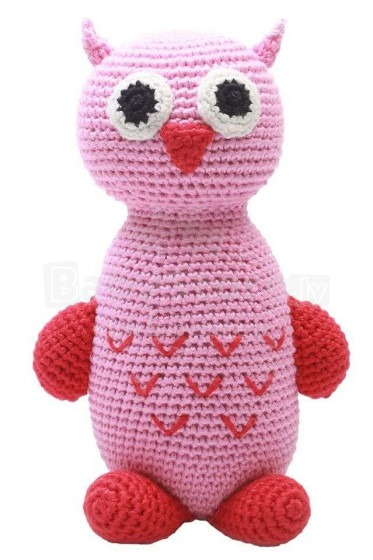 NatureZoo Teddy Bear Mrs.Owl Art.10068 Вязаная детская игрушка со звуковым эффектом