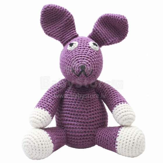 NatureZoo Teddy Bear Mrs.Rabbit Art.10074 Mīkstā adīta rotaļlieta ar skaņas efektu