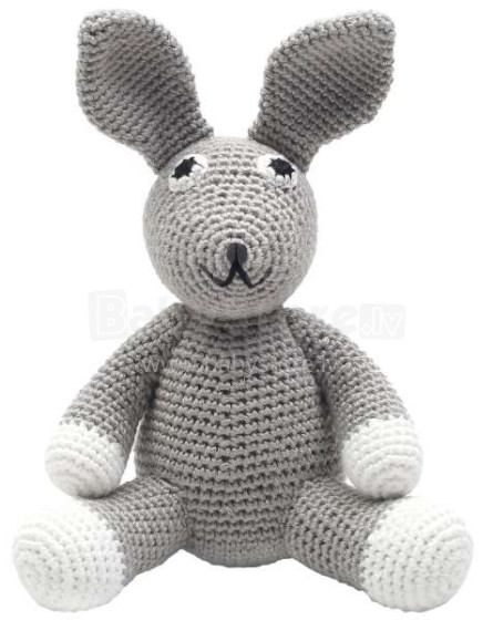 NatureZoo Teddy Bear Mr.Rabbit Art.10087 Mīkstā adīta rotaļlieta ar skaņas efektu