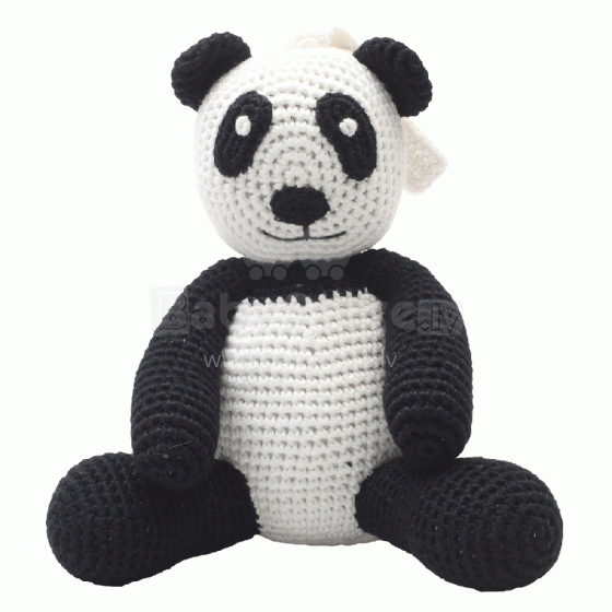 NatureZoo Music Box  Sir.Panda Art.50064 Музыкальная вязаная детская игрушка из натурального бамбука