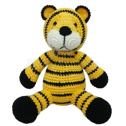 NatureZoo XL Teddy Bear Mr.Tiger Art.11006 Вязаная детская игрушка из натурального бамбука,40см