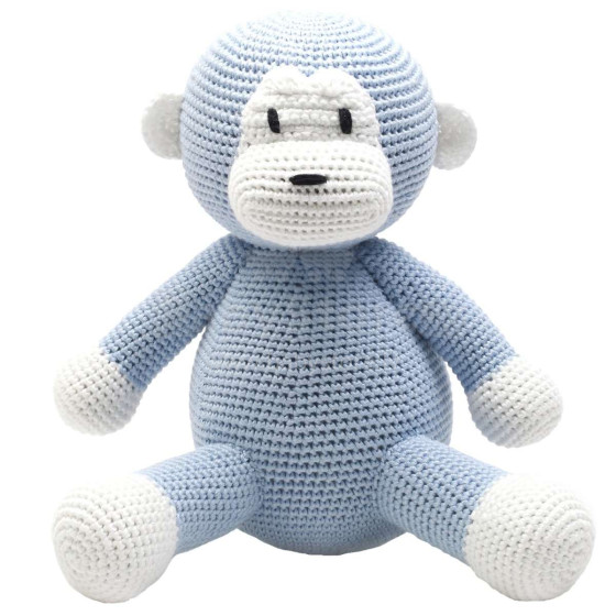 NatureZoo XL Teddy Bear Sir Monkey Art.11022 Вязаная детская игрушка из натурального бамбука,40см