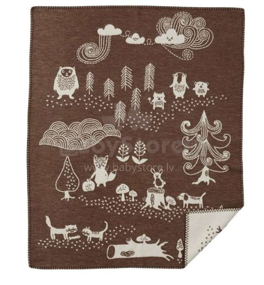 Klippan of Sweden Organic Cotton Art.2536.04 Dabīgas kokvilnas plediņš bērniem, 70x90cm