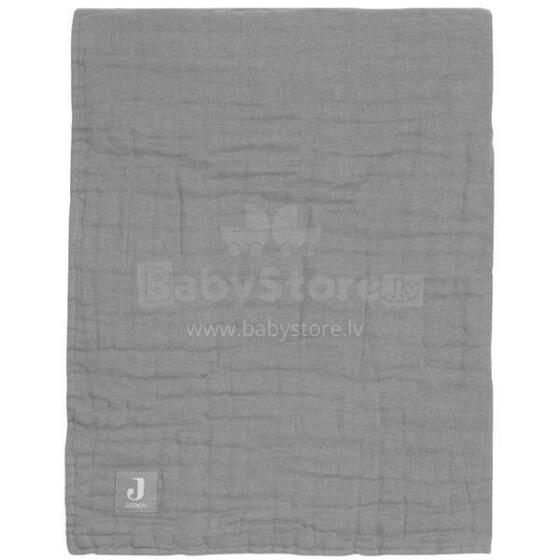 Jollein Cradle Wrinkled Cotton Art.523-511-66009 Storm Grey - Antklodė kūdikiui 75x100cm