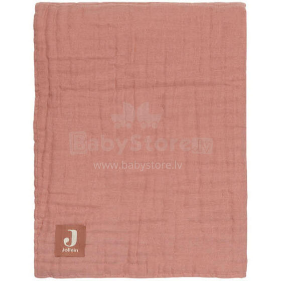 Jollein Cradle Wrinkled Cotton Art.523-511-66042 Rosewood - Antklodė kūdikiui 75x100cm