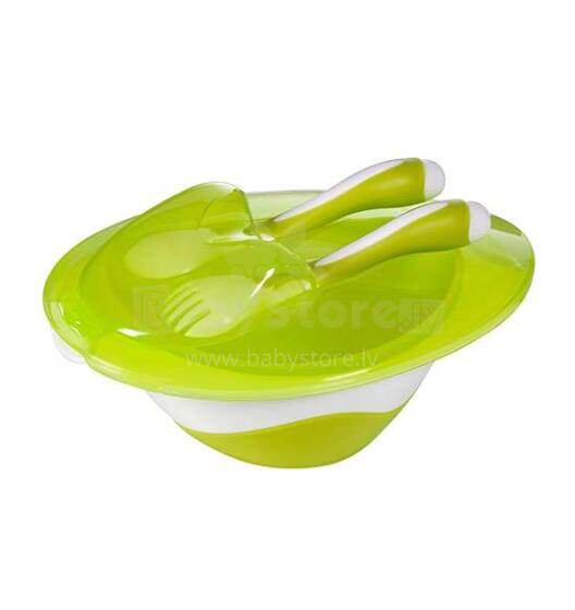 „Babyono“ menas. 1064 „Green Bowl“ su šaukštu ir šakute