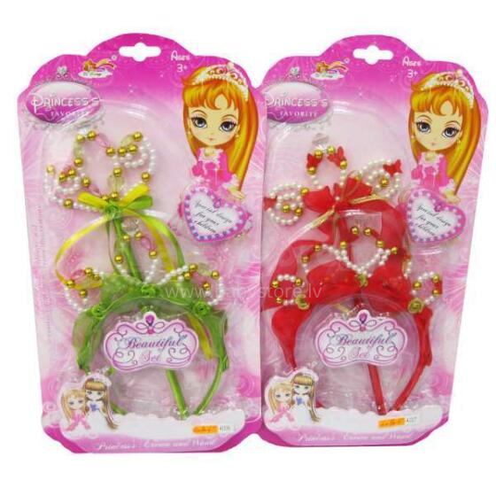 „I-Toys“ mados mergaitės menas. Z-664 Princesės karūna, auskarai, stebuklinga lazdelė