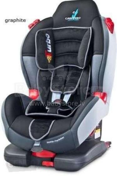 Caretero Art.W-316 Sport Turbo Fix Graphite vaikiška kėdutė automobiliui (9-25 kg)