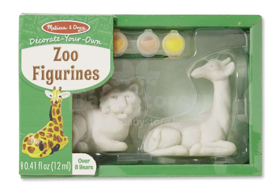 Melissa&Doug Zoo Figurines Art.19547 Komplekts-Izkrāso pats