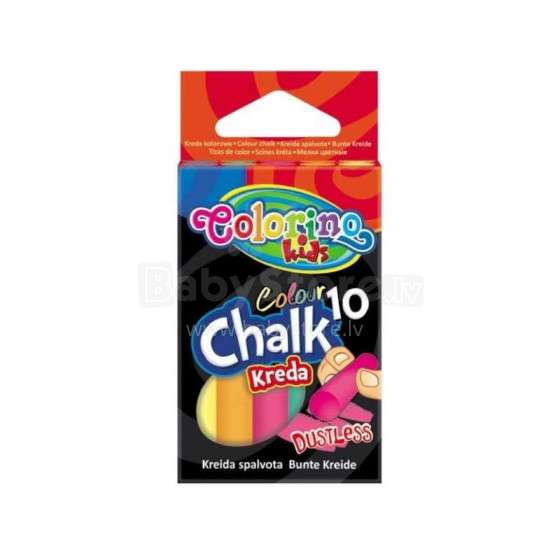 Multi Coloured Chalk  Art.33152   цветные классические мелки - упаковка 10 шт.