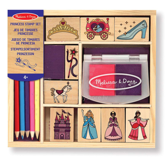 Melissa&Doug Stamp Sets Art.12418  Набор деревянных штампиков с чернилами