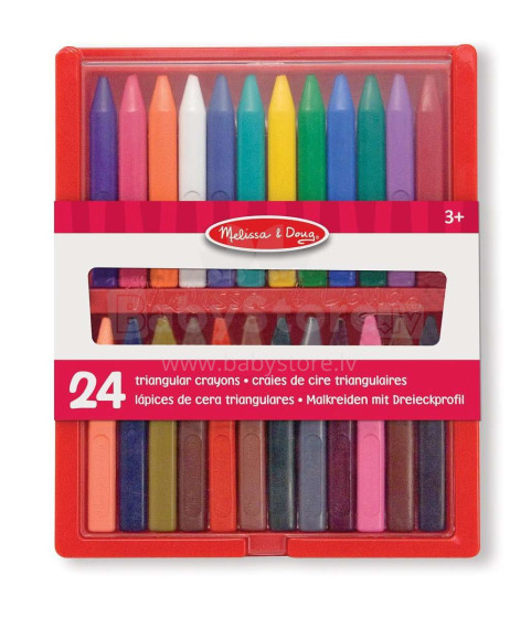 Melissa&Doug  Crayons Art.14136 krāsainie krīti 24 gab