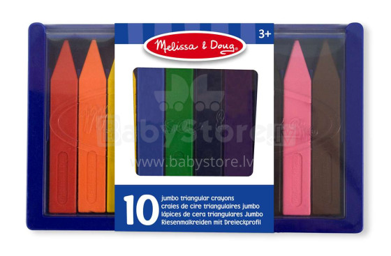 Melissa&Doug  Crayons Art.14148 krāsainie krīti 10 gab