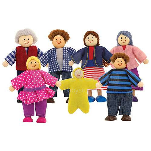 Melissa&Doug Wooden Doll Art.12464   Деревянные куколки Семья