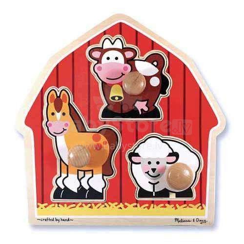 Melissa&Doug Puzzles Animals Art.12054  Деревянный пазл для малышей