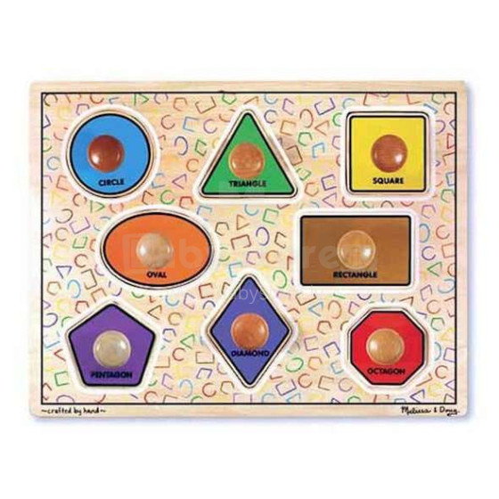 Melissa&Doug Puzzles Geometric Art.13390  Деревянный пазл для малышей