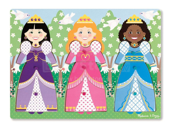 Melissa&Doug Puzzles Dress Up Princess Art.19056 Koka puzle mazuļiem Princese