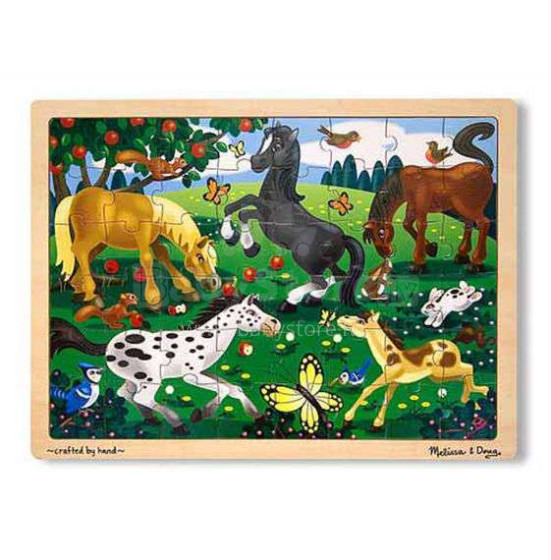 Melissa&Doug Jigsaw Puzzles Horses Art.13801 Koka puzle