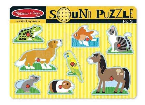 Melissa&Doug Sound Puzzles Pets Art.10730 Koka muzikāla puzle